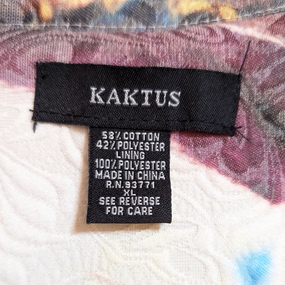 Kaktus Quilted Jacket Art to Wear Artsy Abstract Womens XL Colorful Avant Garde - Picture 3 of 7